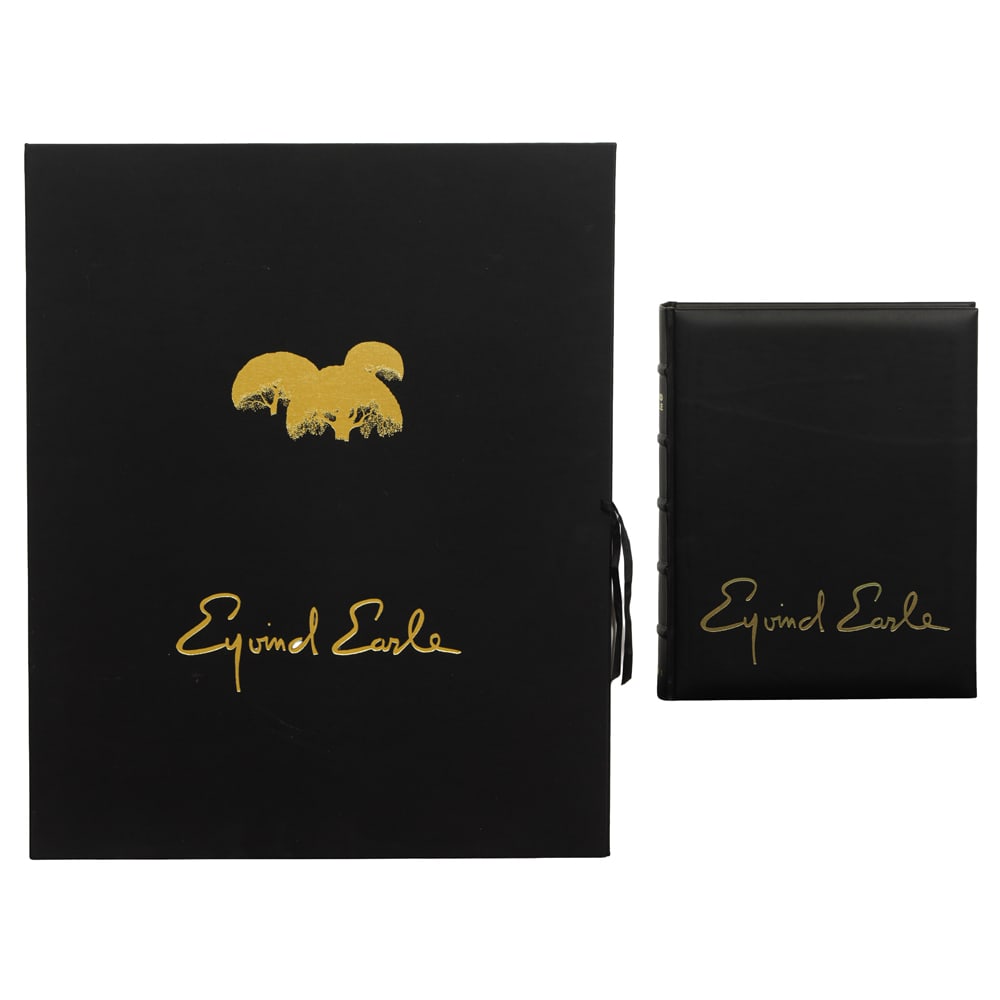 Prints and Signed Book, Eyvind Earle: (lot of 3) Eyvind Earle (American, 1916-2000), "Fog Draped Hills" and "Early Morning Fog," 1991, serigraphs, each pen signed lower right, each edition 316/400, image (for each): 20.25"h x 16"w, sheet 