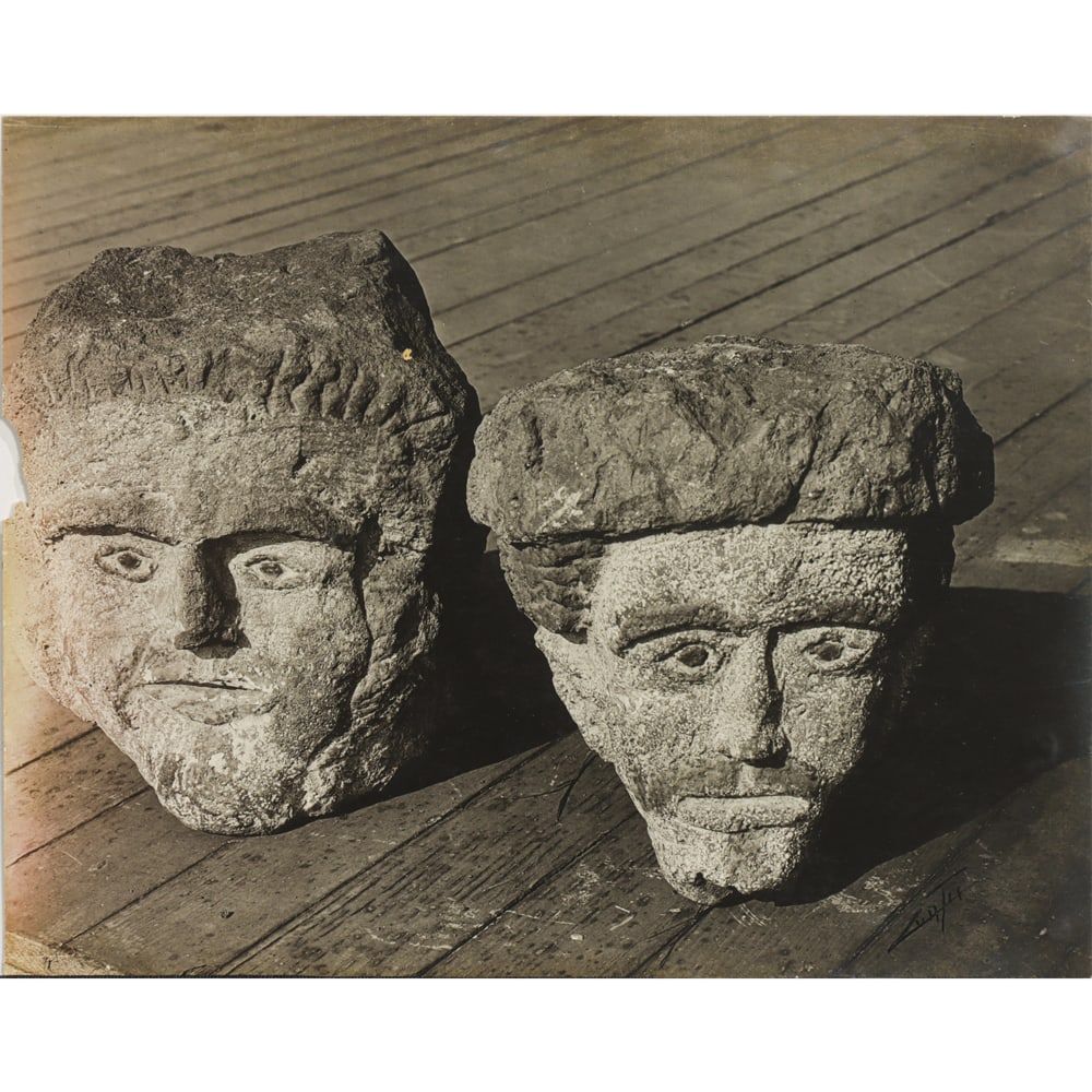 Photograph, Edward Sheriff Curtis: Edward Sheriff Curtis (American, 1868-1952), Image from North American Indian Series, studio print, ink signed lower right, copyright embossed stamp lower left, image/sheet (unframed): 6"h x 7.25"w
