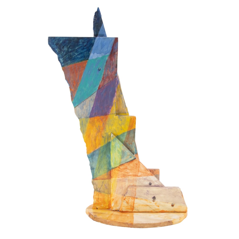 Sculpture, Tom Holland: Tom Holland (American, b. 1936), "Sako," 1989, mixed media sculpture, signed, titled, and dated to top of base, overall: 33"h x 20"w x 11"d