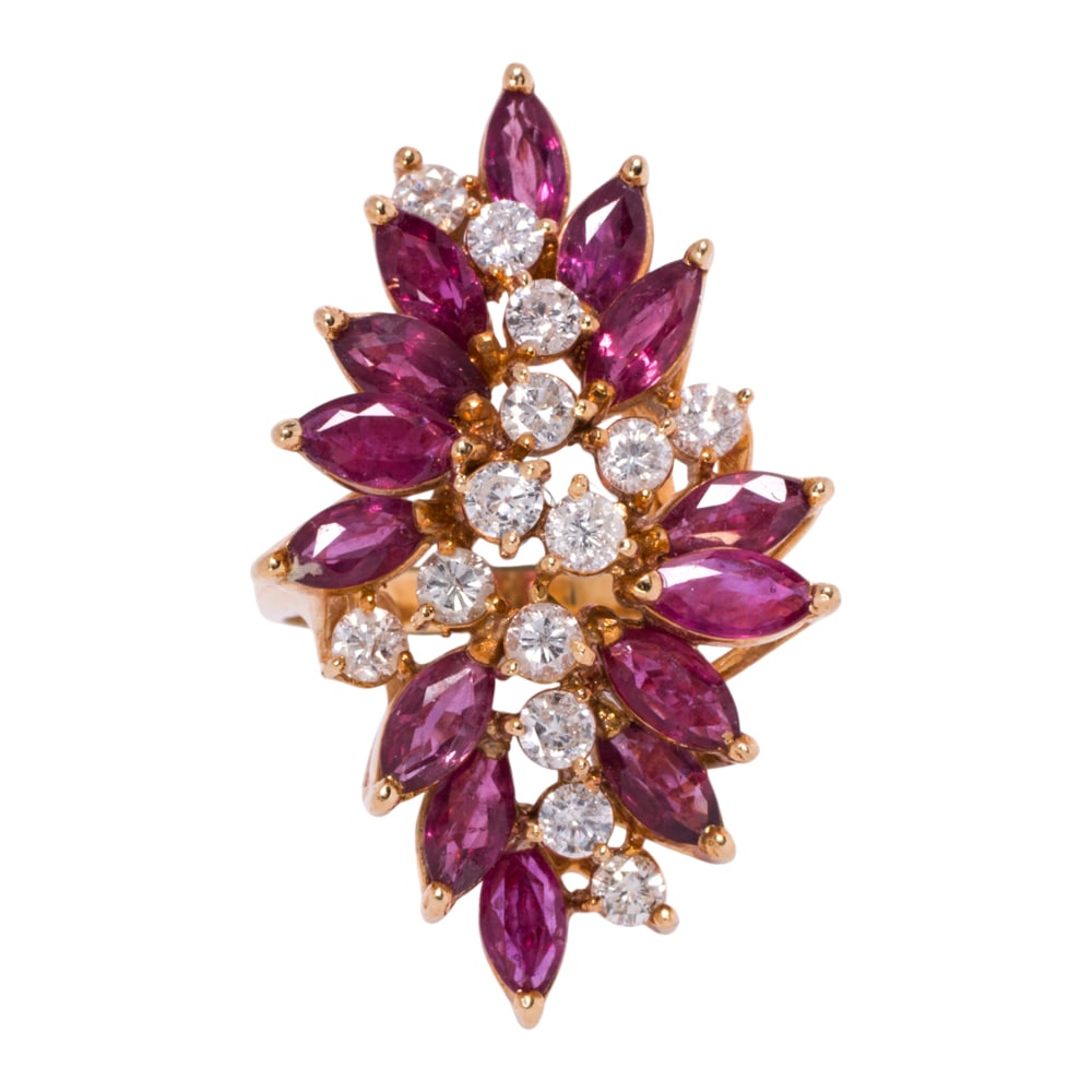 A ruby, diamond and 14k gold ring (1 of 2)