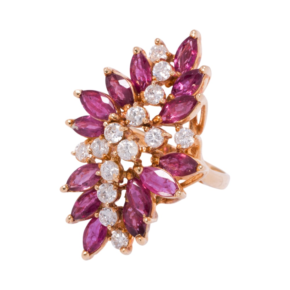 A ruby, diamond and 14k gold ring - 2