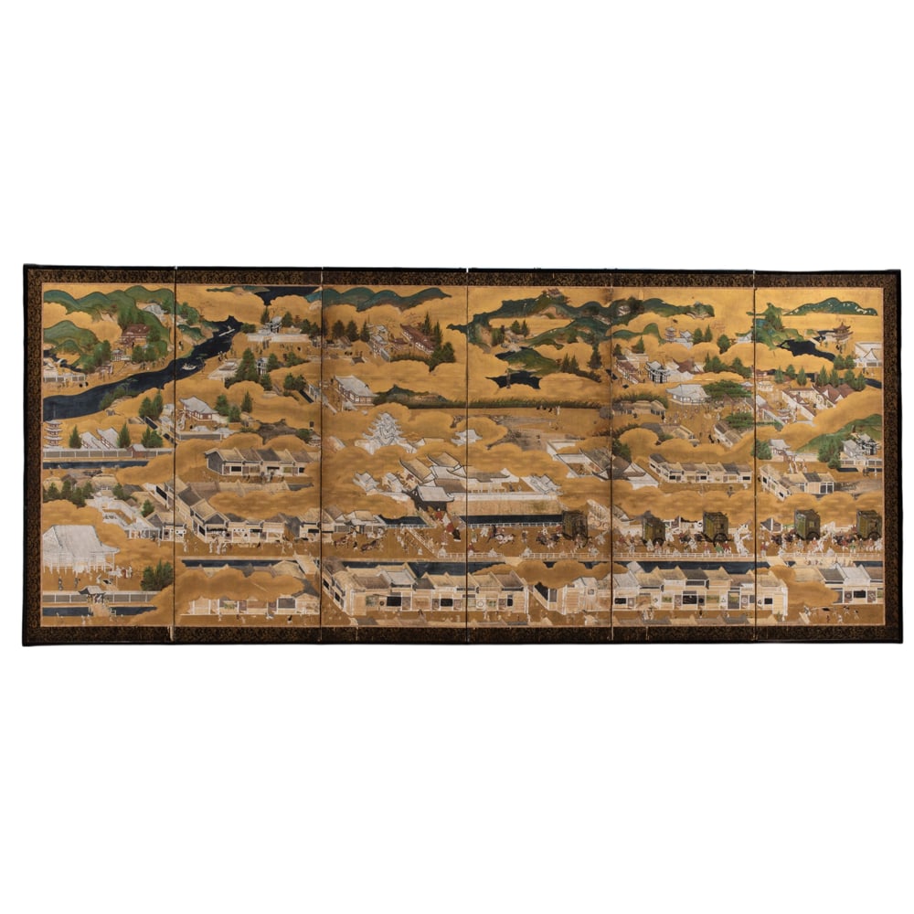 A Japanese six-panel folding screen (1 of 3)