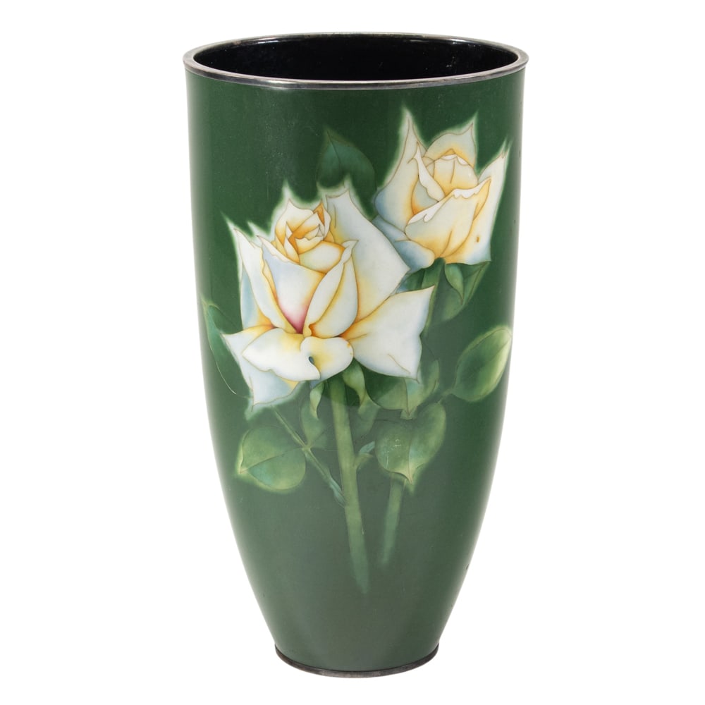 A Japanese cloisonne enamel vase attributed to Ando Jubei (1 of 3)