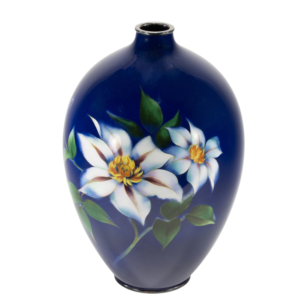 A Japanese cloisonne enamel vase attributed to Ando Jubei (1 of 3)