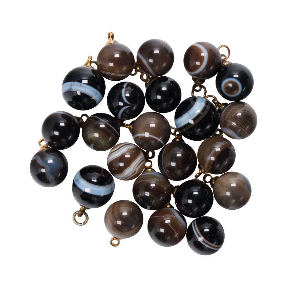 A group of banded agate beads (1 of 1)