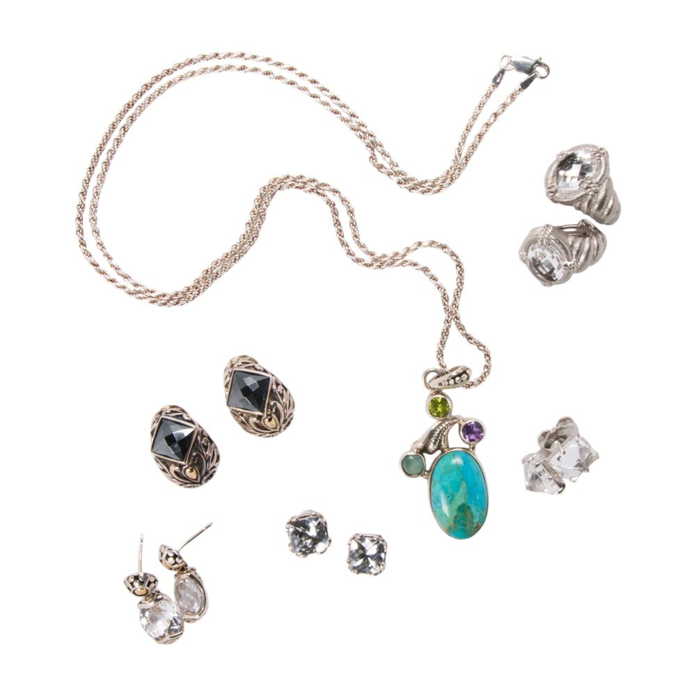 A group of silver jewelry (1 of 1)