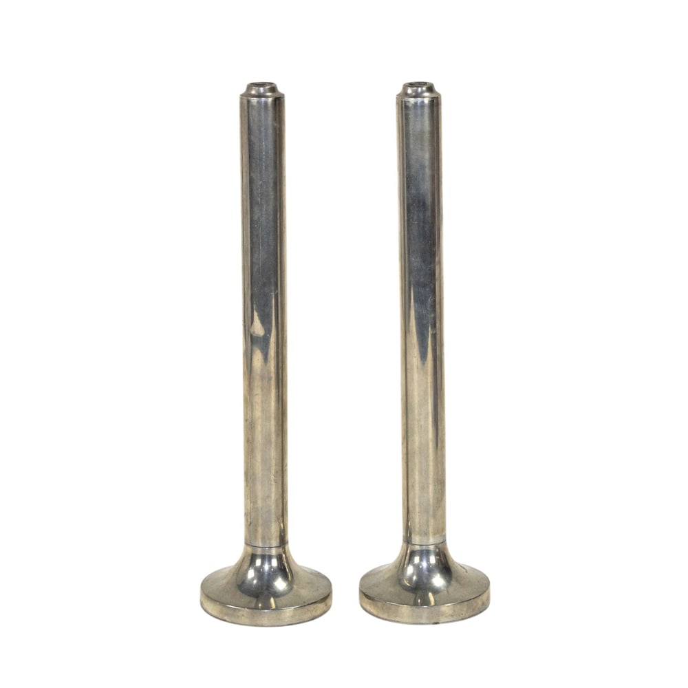 A pair of Italian Modernist aluminum candlesticks (1 of 1)