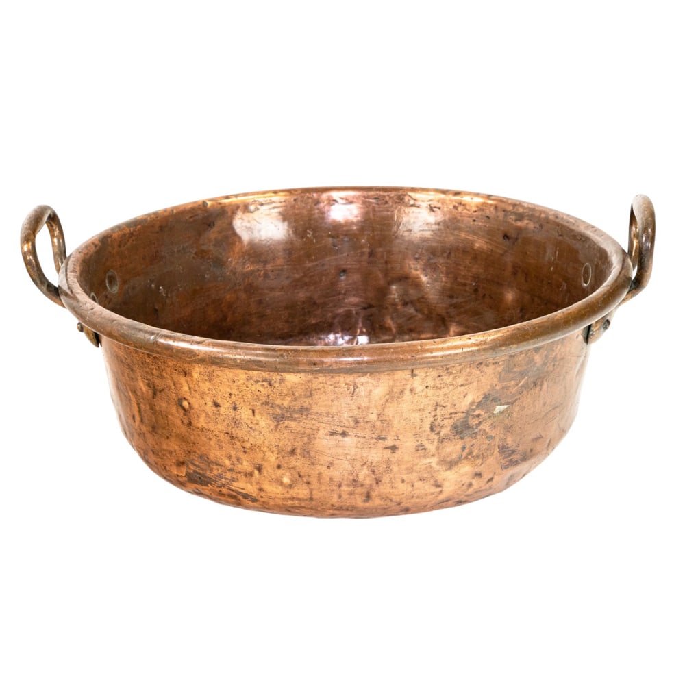 A French copper two-handled jam pan (1 of 1)