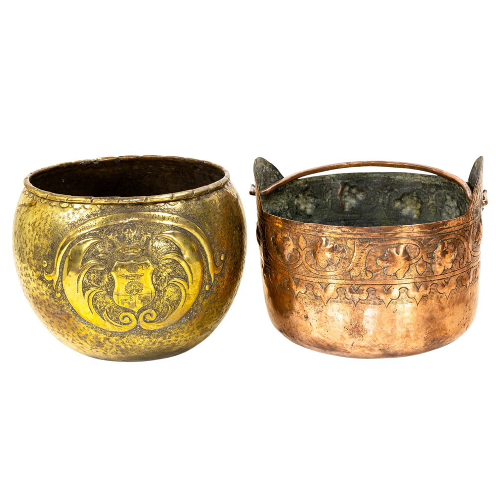 Two repousse metal vessels (1 of 1)