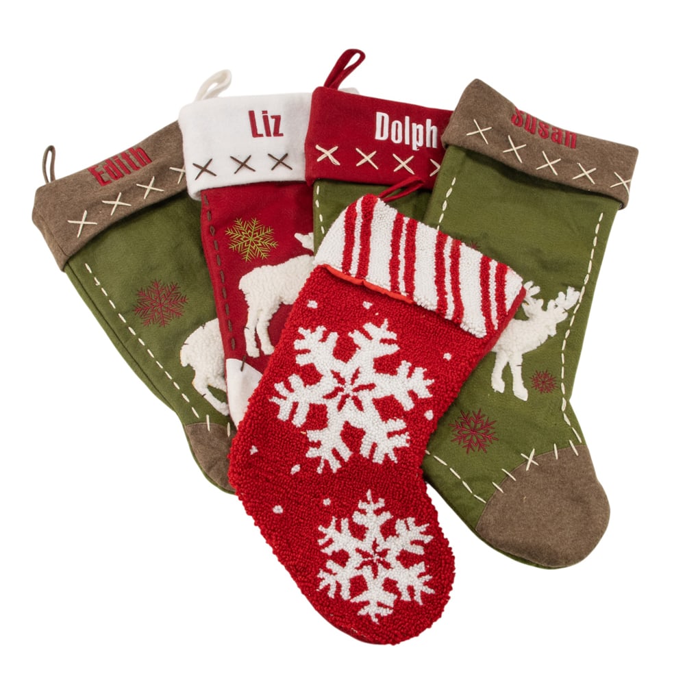 A group of five Christmas stockings (1 of 1)