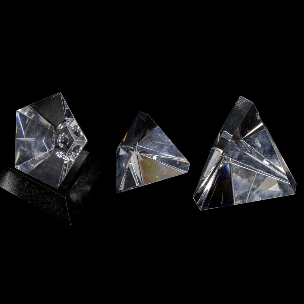 Five Steuben cut glass prisms - 3