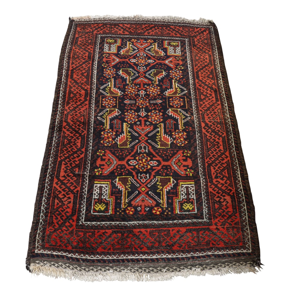 A Kurdish carpet: A Kurdish carpet, 5'11" x 3'6"
