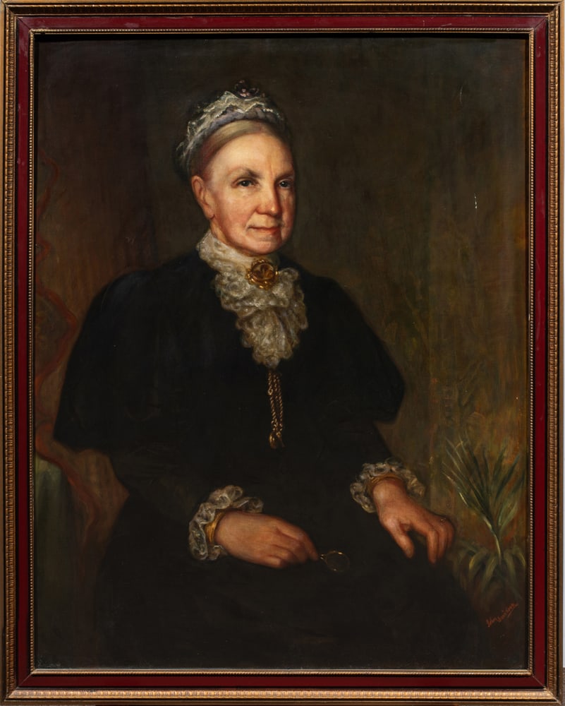 Painting, John Davidson: John Davidson (late 19th/early 20th century), Portrait of a Lady, oil on canvas, signed lower right, overall (with frame): 40"h x 31.25"w