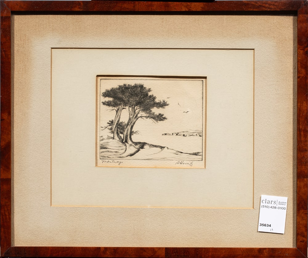 Print, American School (20th century): American School (20th century), "Monterey," etching, pencil signed "S. Horvitz" lower right, titled lower left, overall (with frame): 12.25"h x 14.75"w