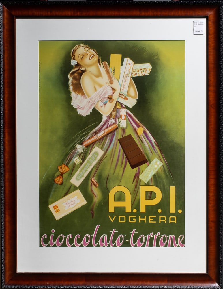 Print, Italian School (20th century): Italian School (20th century), Cioccolato Torrone Poster, offset print, overall (with frame): 36"h x 28"w