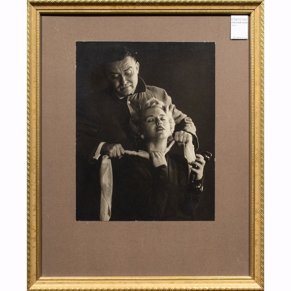 Photograph, Morrie Camhi: Morrie Camhi (American, 1928-1999),"Dial M for Murder," photograph, signed on backing board, overall (with frame): 21.5"h x 17.5"w