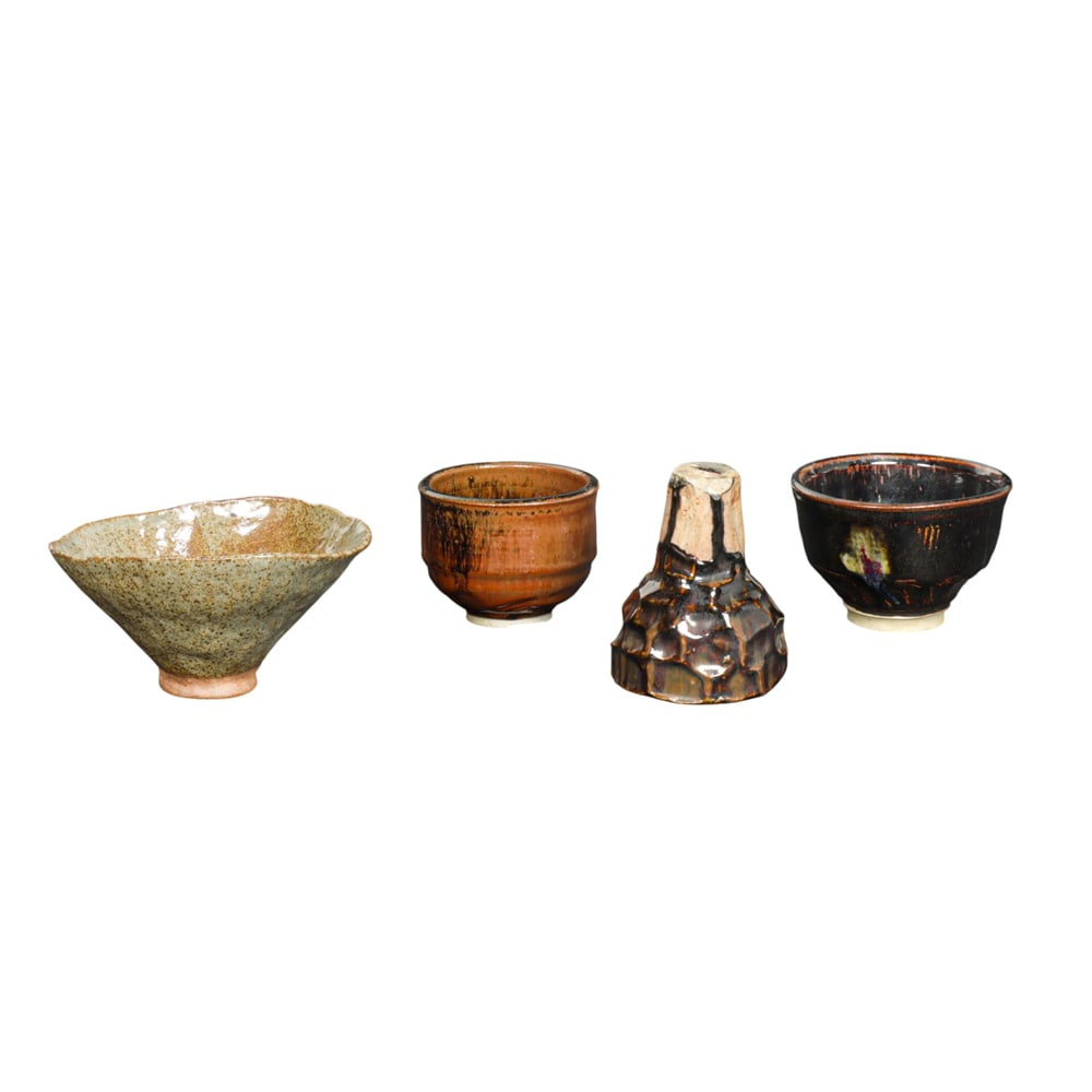 Ceramic Vessels, American School (20th century): (lot of 4) American School (20th century), Pottery Vessels, ceramic bowls, each unsigned, overall (for largest): 3.5"h x 7"w x 6"d. Provenance: Property from the Private Collection of Viola Frey, sold