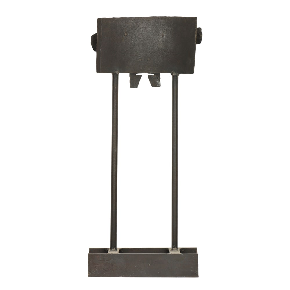 Sculpture, Richard Brennan: Richard Brennan (American, 20th century), Untitled, welded metal sculpture, unsigned, overall: 32"h x 13.75"w x 3.75"d. Provenance: Property from the Private Collection of Viola Frey, sold to benefit
