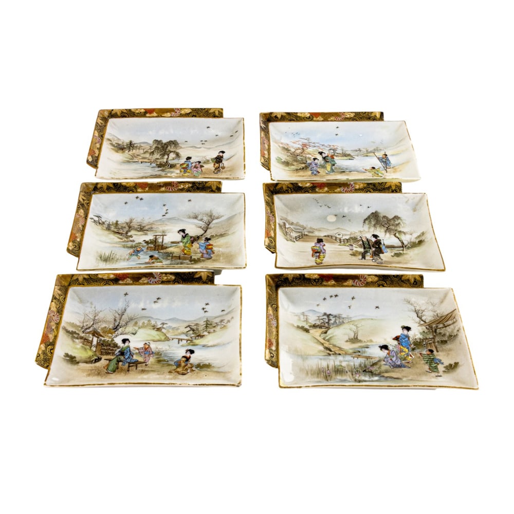 (lot of 6) Satsuma plates (1 of 2)