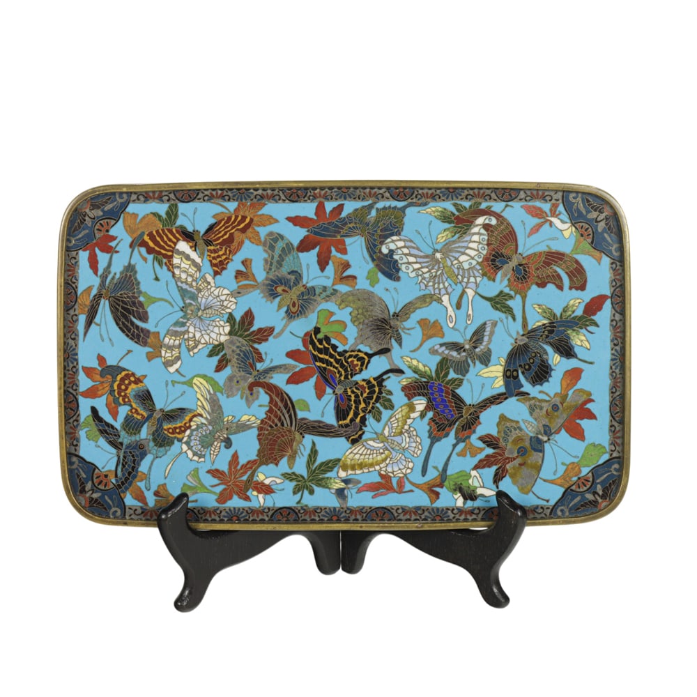A Japanese cloisonne enamel dish (1 of 1)