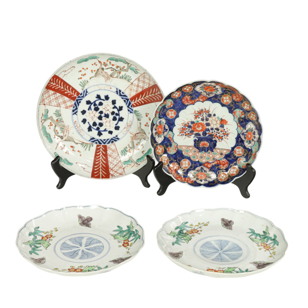 (lot of 4) Imari floral design plates (1 of 1)