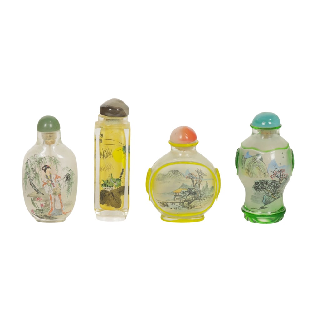 (lot of 4) Chinese inside-painted glass snuff bottles (1 of 1)