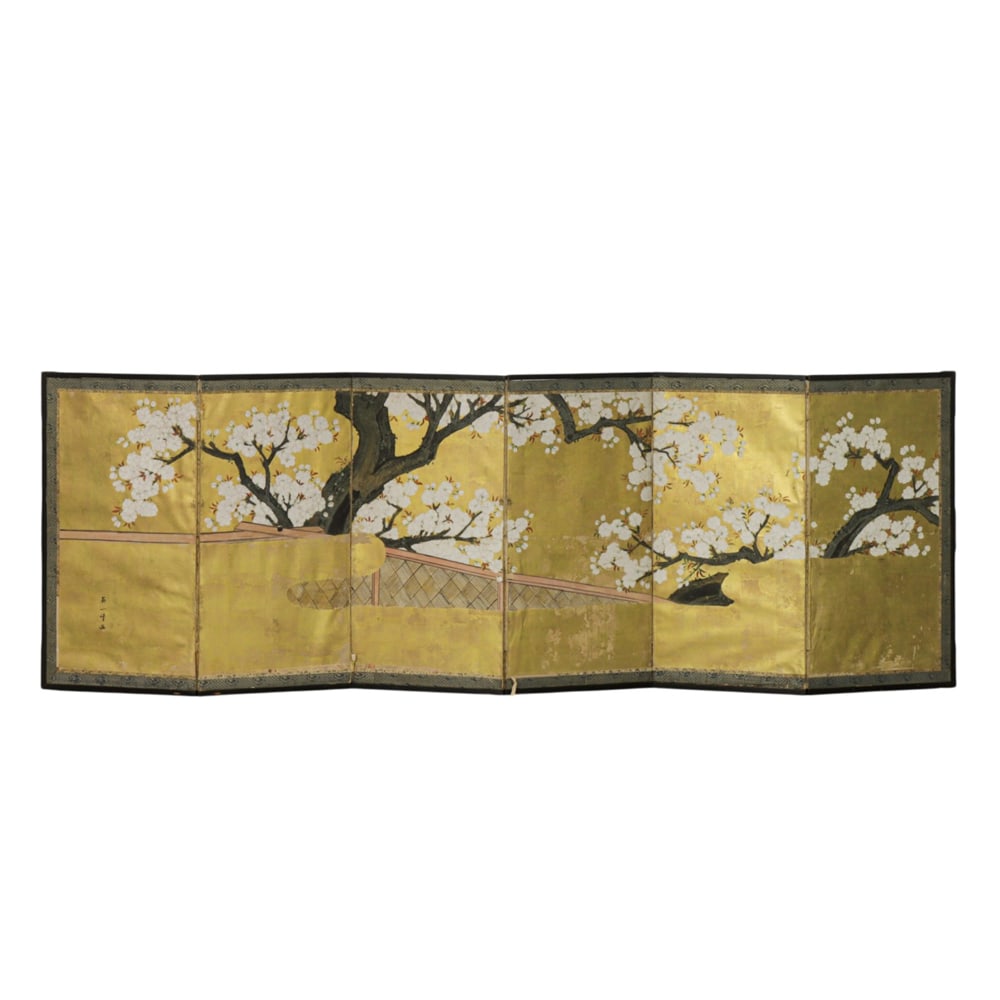 A Japanese six-panel folding screen (1 of 1)