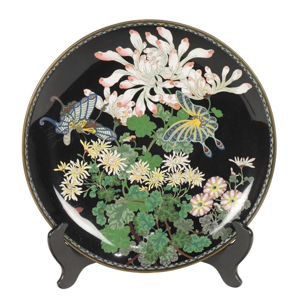 A Japanese cloisonne enamel dish (1 of 1)