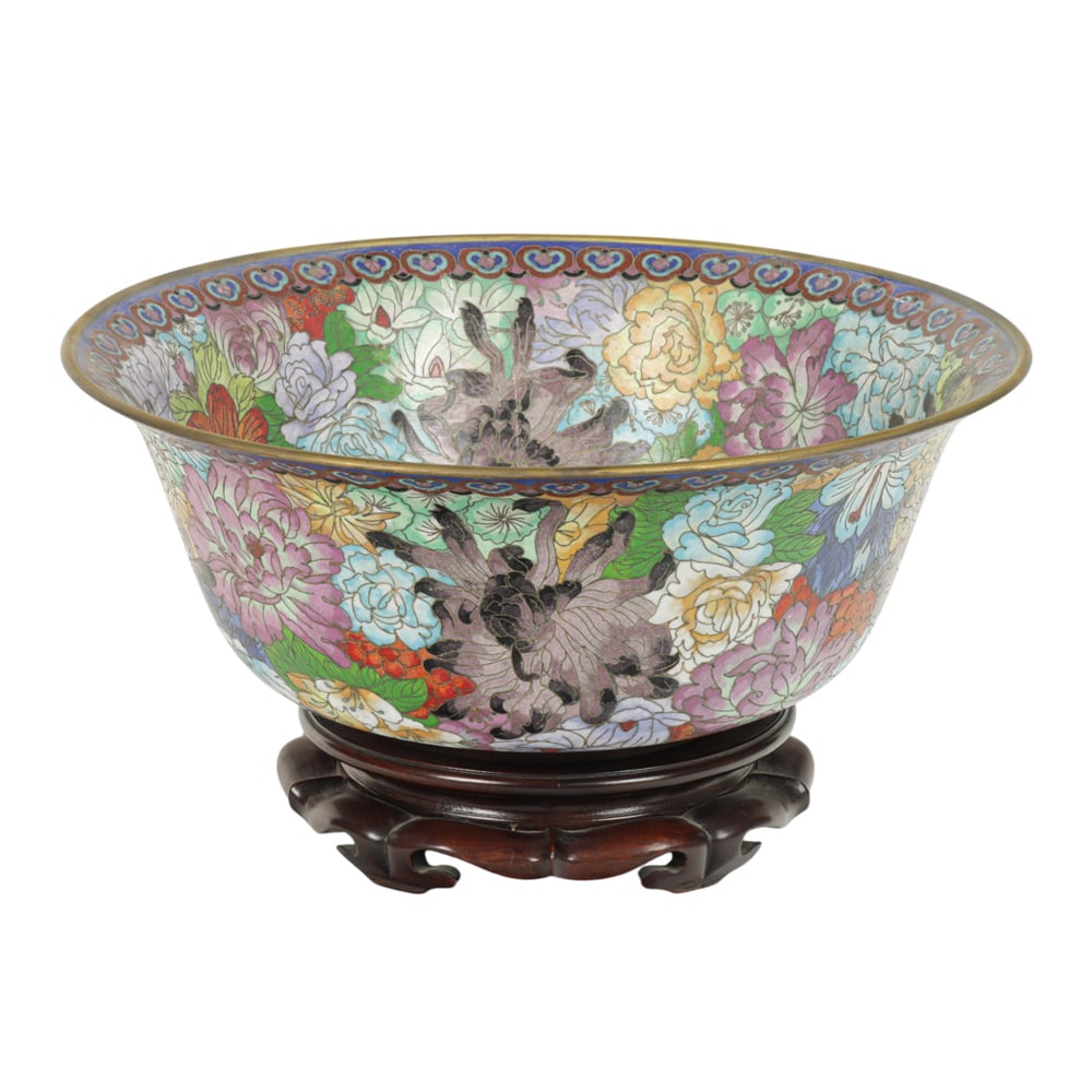A Chinese cloisonne enamel punch bowl (1 of 1)