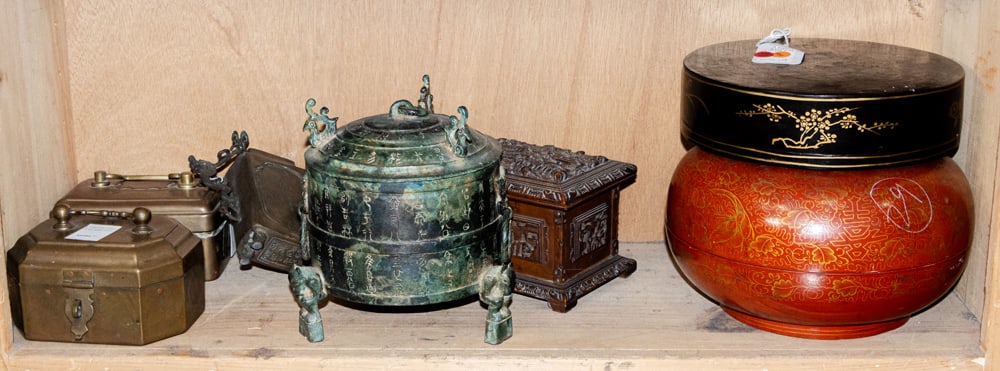 A shelf of Asian decorative objects (1 of 1)