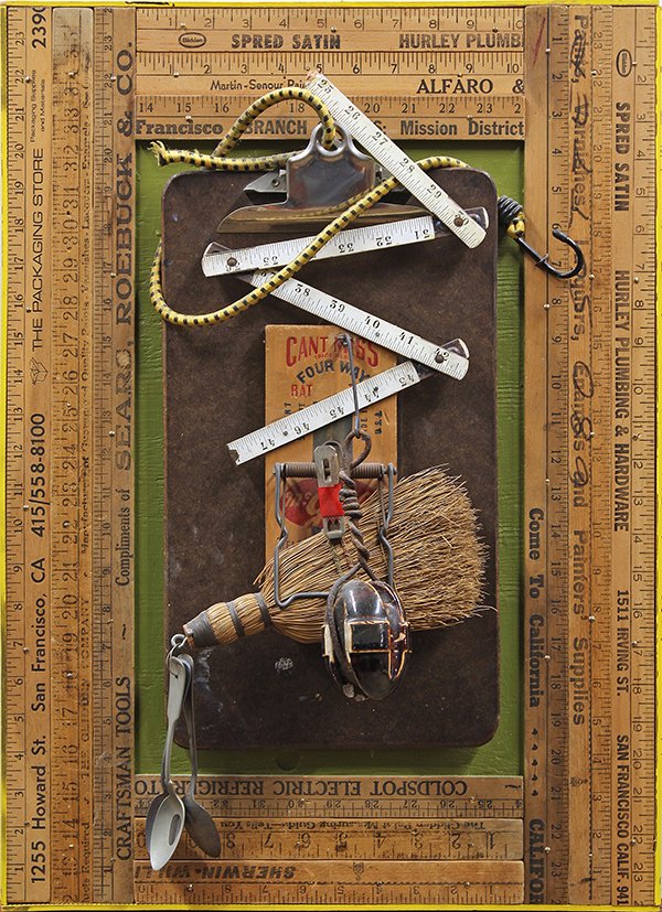 Mixed Media, Jose Ramon Lerma: Jose Ramon Lerma, (American, b. 1930), "Four Ways," 2004-2005, mixed media, signed, titled, and dated verso, overall: 24"h x 17.5"w. Note: Exhibition History: "Jose Ramon Larma: A History, 1956-2010. 