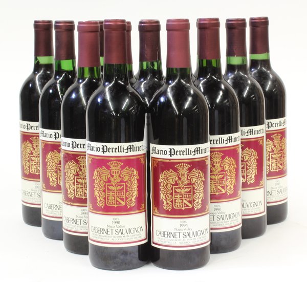 (lot of 14) Mario Perelli-Minetti: (lot of 14) Mario Perelli-Minetti, Napa Valley Cabernet Sauvingon, consisting of (2) 1989, (3) 1990, (5) 1993, and (4) 1994, each 750ml