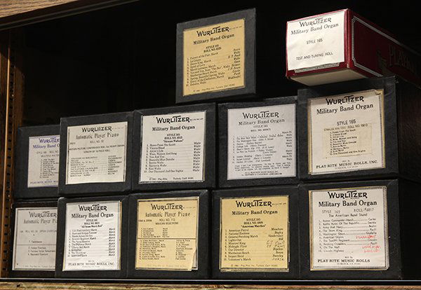 Wurlitzer 165 and automatic player piano rolls, most: (lot of 14) Wurlitzer 165 and automatic player piano rolls, most recut by Ray Siou and Play-Rite, Consisiting of 165 -6811, 6810, 6813, 6526, 6504, 6809, 6817, 6813, Eur-165-1, 6513, and a test and tu