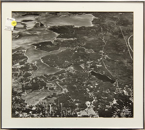 Photograph, Kelsey-Kennedy Airviews, Aerial View of: Kelsey-Kennedy Airviews, Aerial View of Cape Cod, photograph, 71-824-21, signed lower right, overall: 18.75"h x 20.75"w
