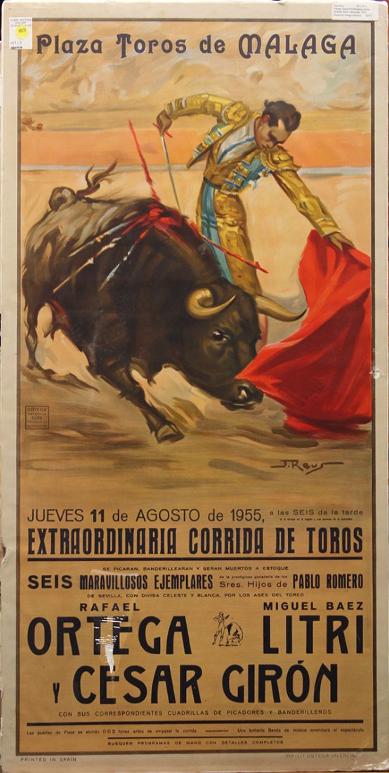 Spanish bullfighting posters - Jul 13, 2013 | Clars Auction Gallery in CA