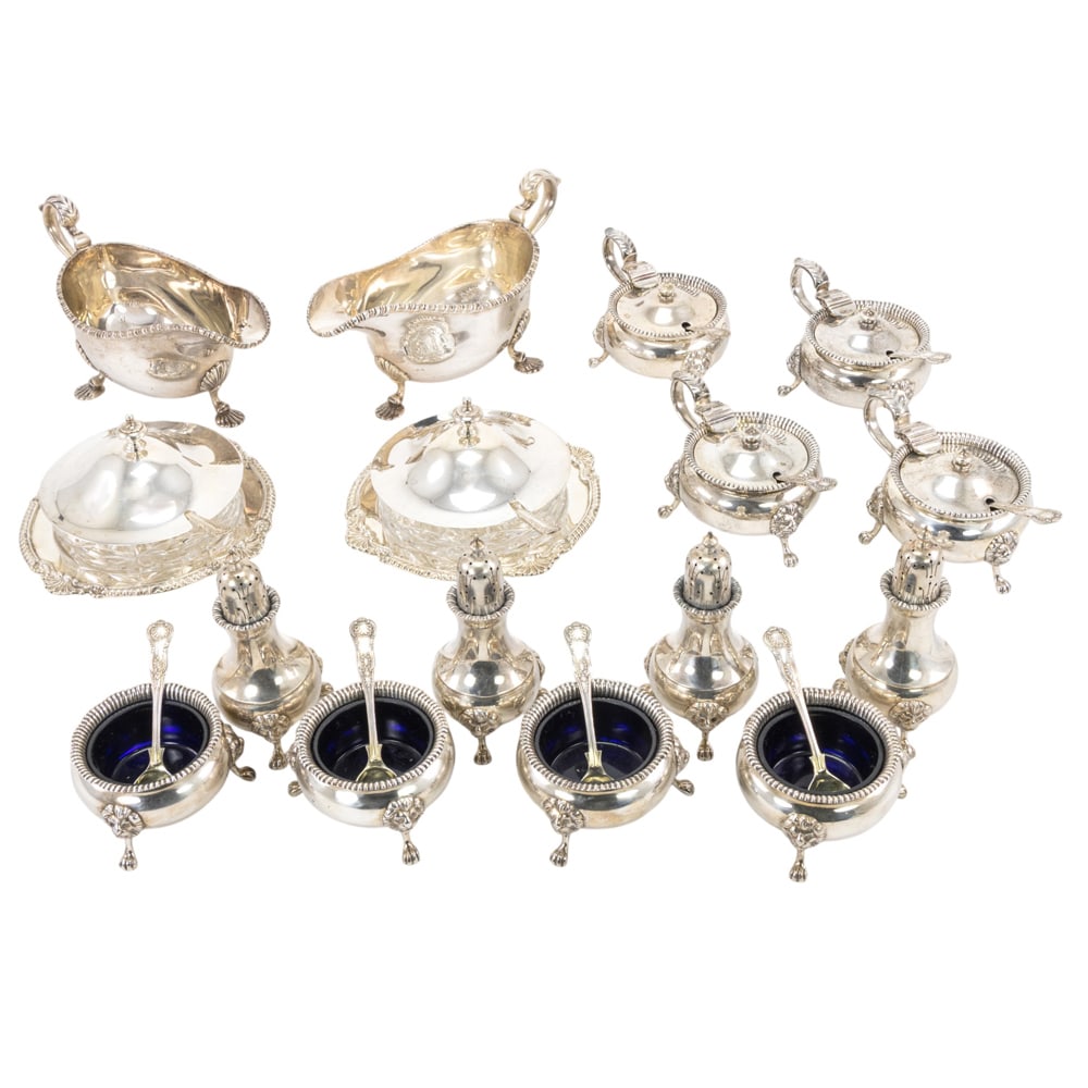 A group of Elizabeth II silver table articles (1 of 8)