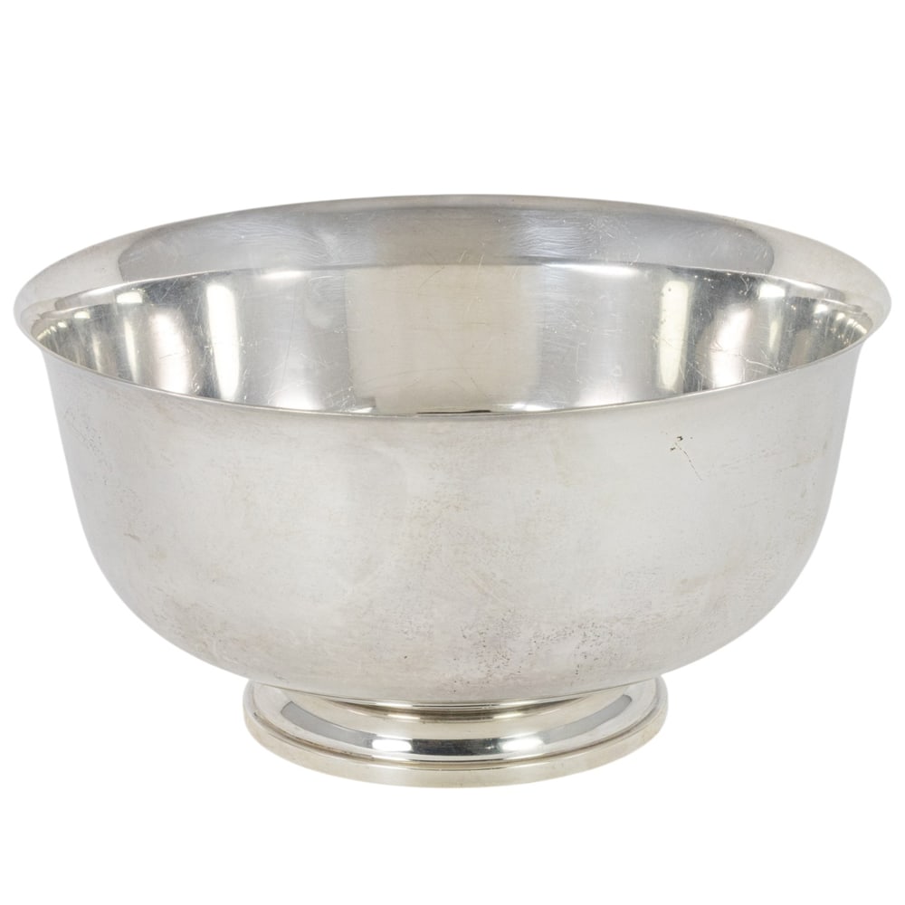 A sterling Revere bowl, Fisher: A sterling Revere bowl, Fisher, # 240A, D. 10in. (32.63 oz.)