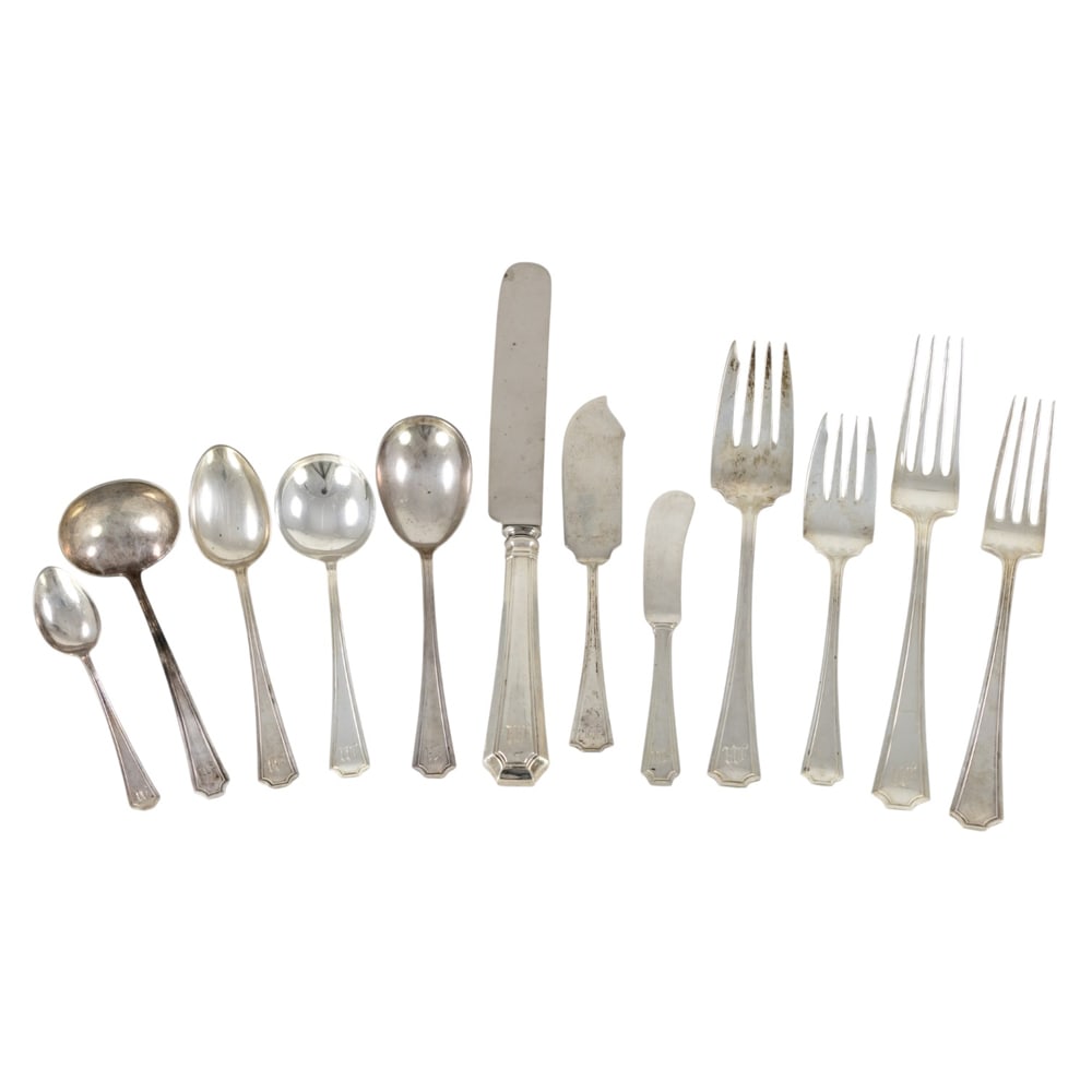 A sterling flatware set, Durgin, Fairfax (1 of 3)