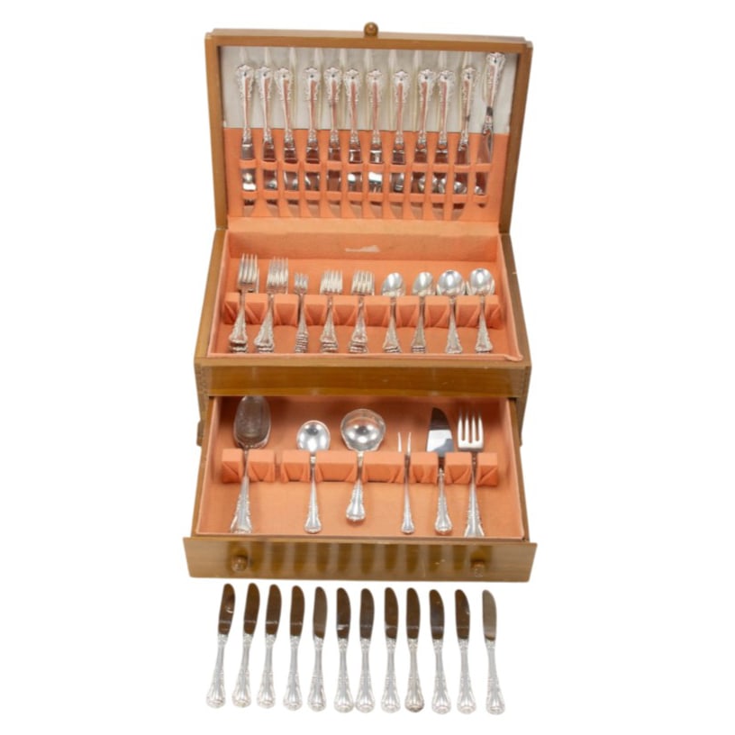 A sterling flatware set, Wallace Silversmiths, Shenandoah (1 of 5)