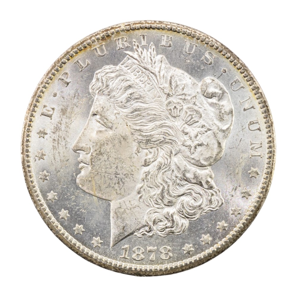 An 1878-CC Morgan silver dollar (1 of 2)
