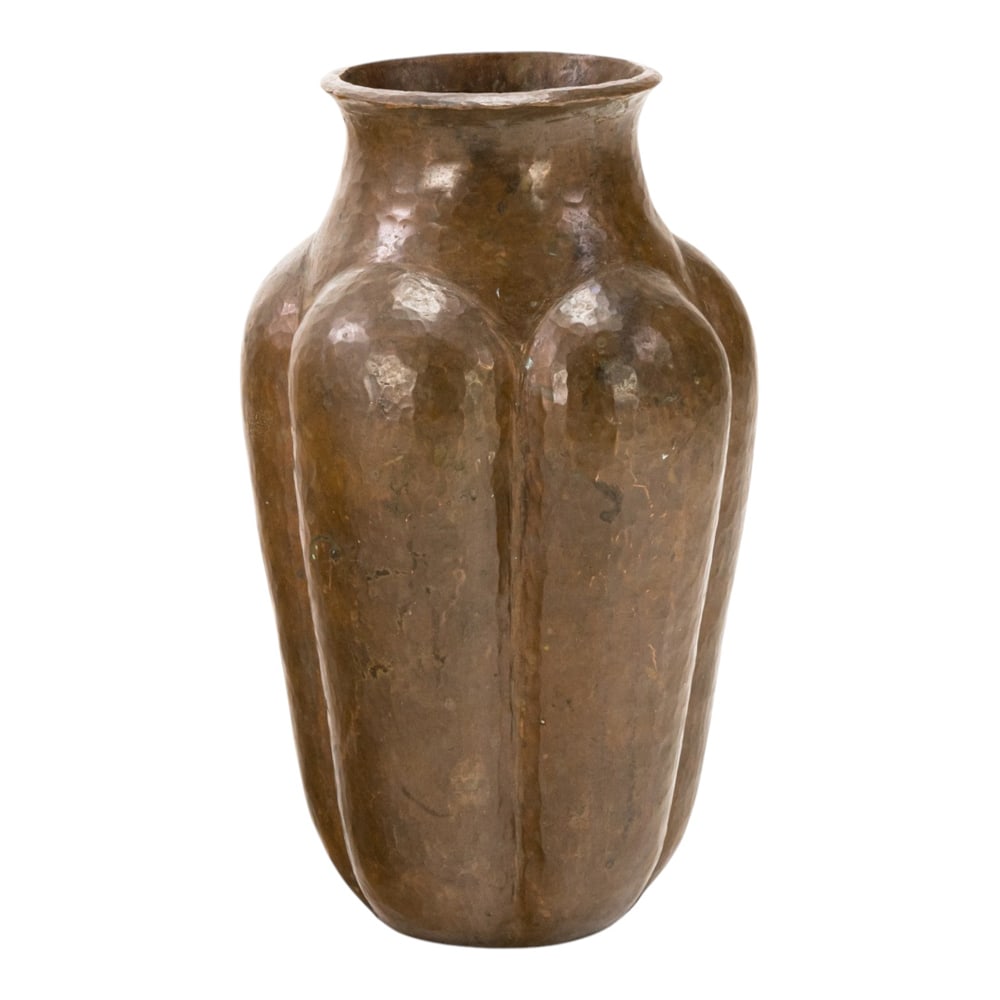 Two Mexican hammered copper vases (1 of 4)