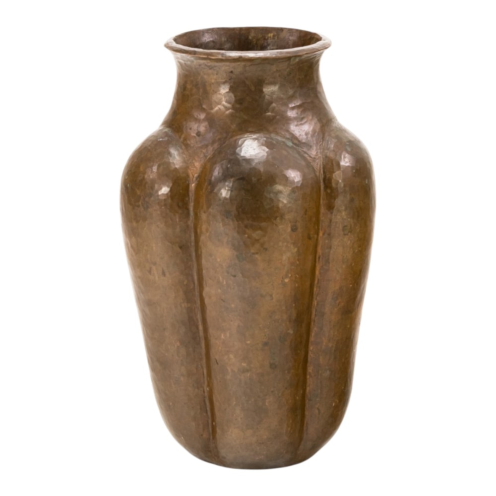 Two Mexican hammered copper vases - 2