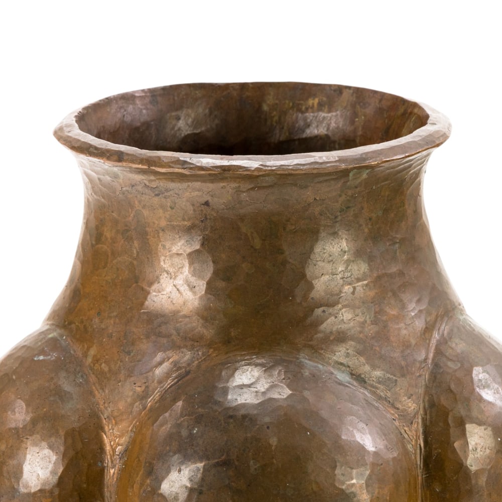 Two Mexican hammered copper vases - 3