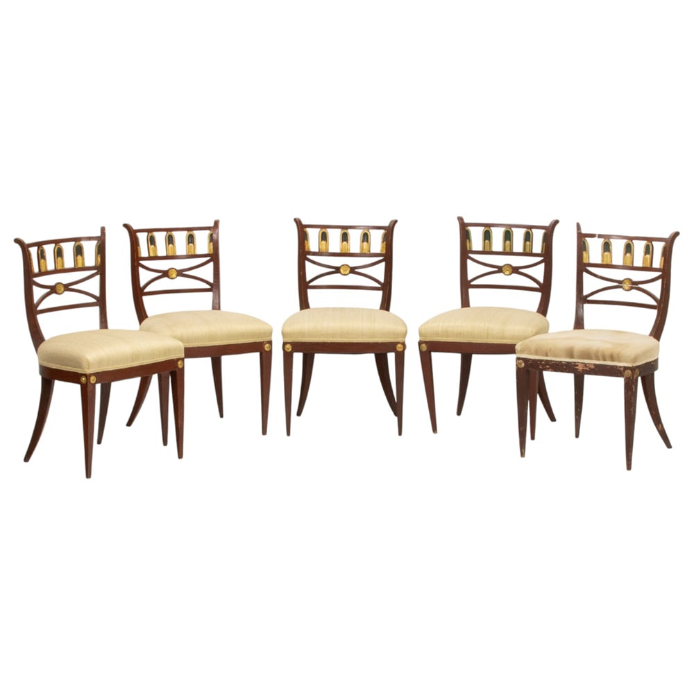 A set of five French Neoclassical side chairs 19th century (1 of 4)