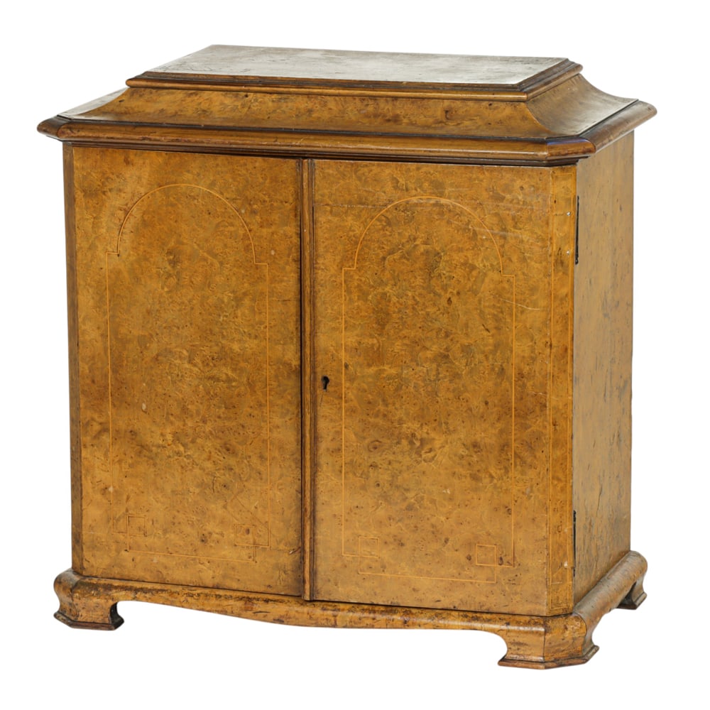 A Biedermeier style burlwood table cabinet (1 of 6)
