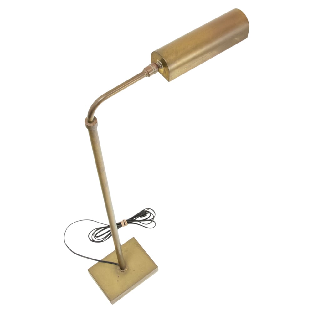 A brass adjustable reading lamp - 3