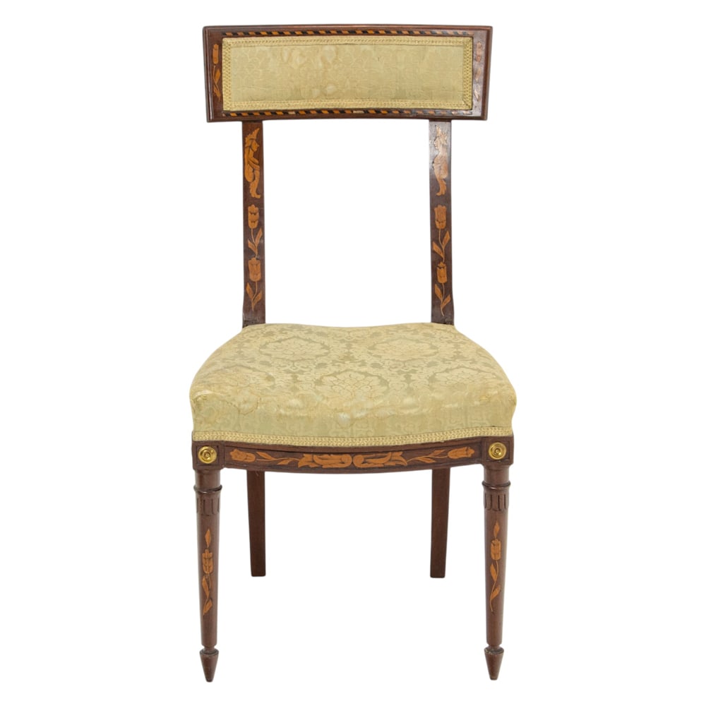 An Edwardian inlaid side chair (1 of 4)