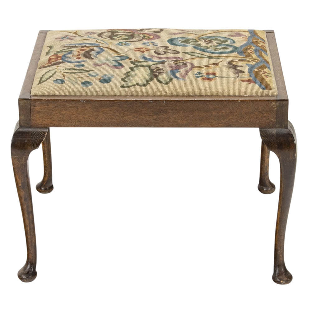 A Chippendale style stitch needle ottoman: A Chippendale style stitch needle ottoman, 18.5"h x 23"w x 20.5"d