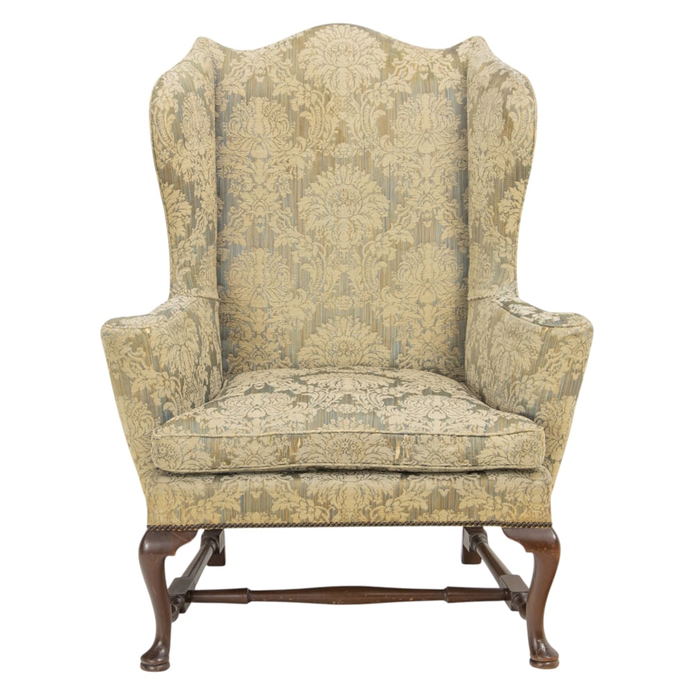 A Queen Anne style wingback chair (1 of 4)