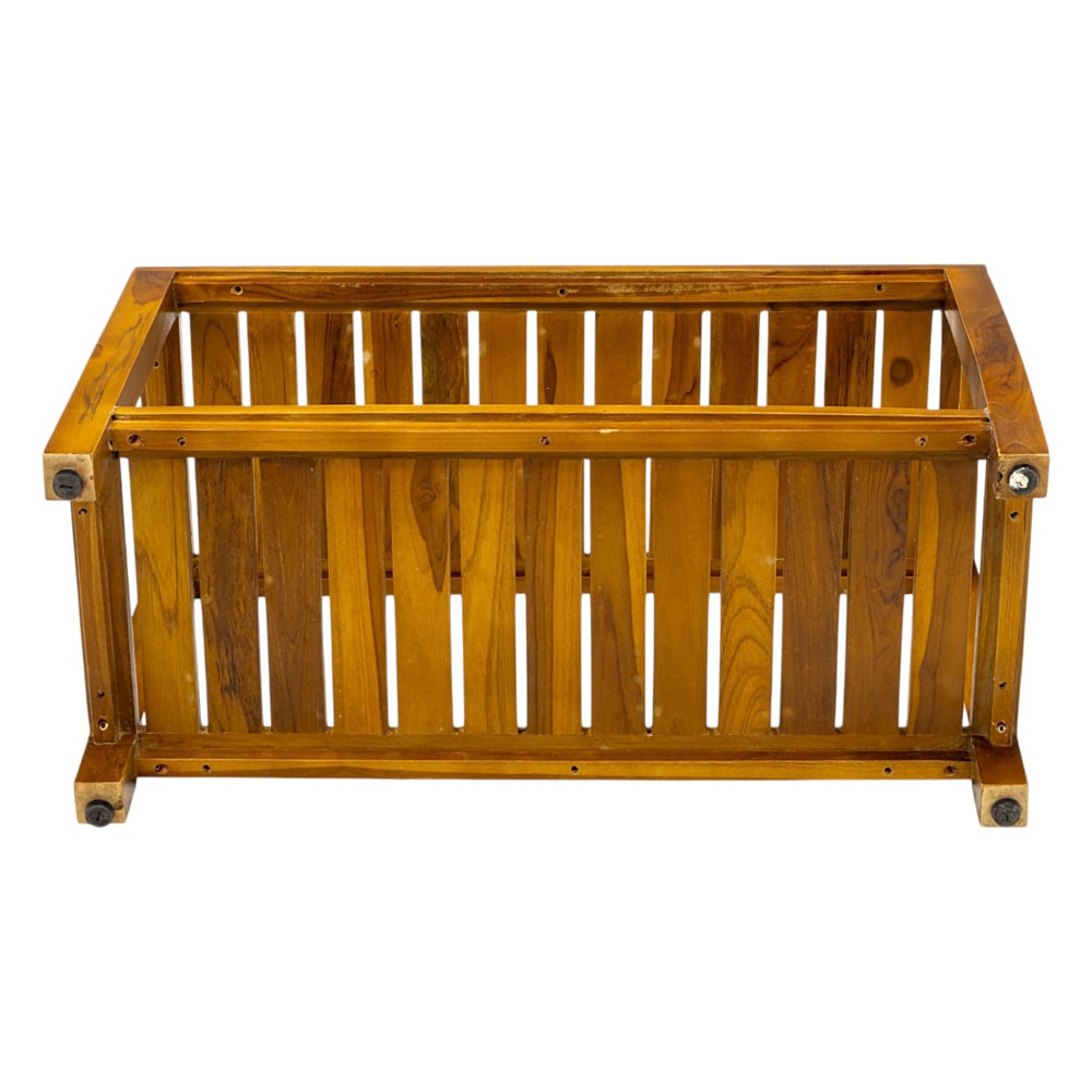 A slatted bench - 4
